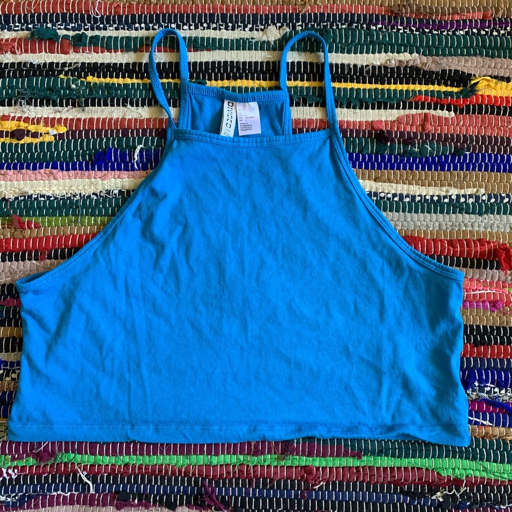 Blue divided tanktop